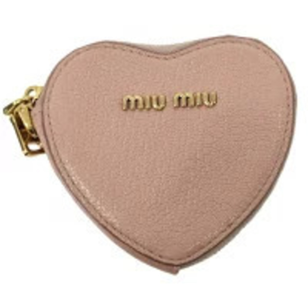 Miu Miu coin case Wallet Leather Pink